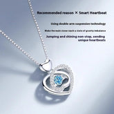 Beating Heart Necklace Light Extravagant Love Heart Ocean Heart Clavicle Chain Jewelry Suit